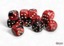 Gemini Black-Red/gold 16mm d6 Dice Block (12 dice) - CHX26633